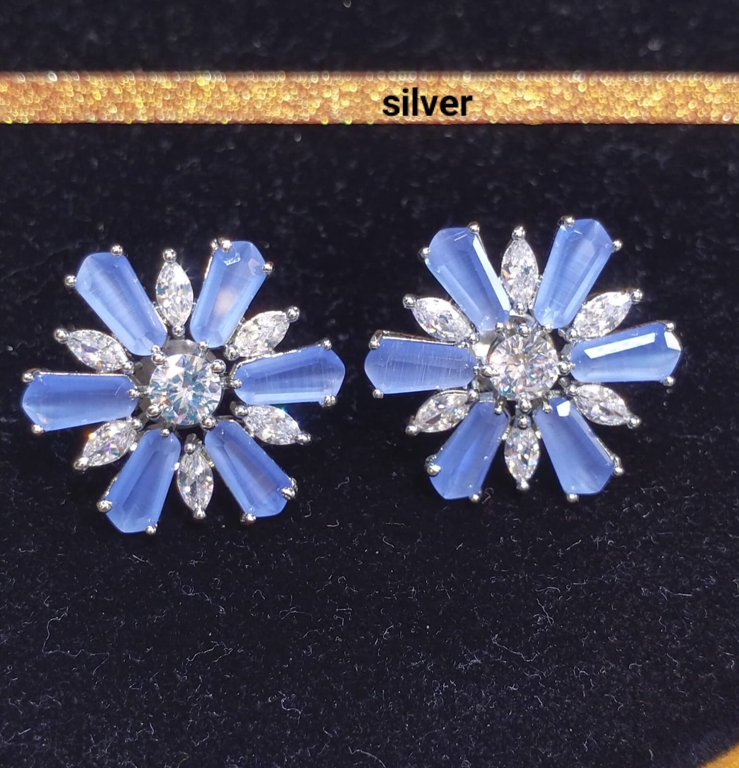 *Zircon Flower Studs*