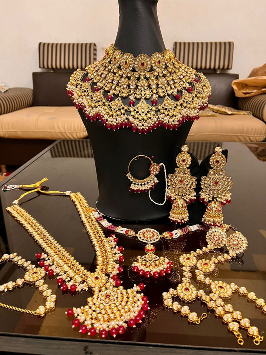 Sheesh Kundan big bridal set