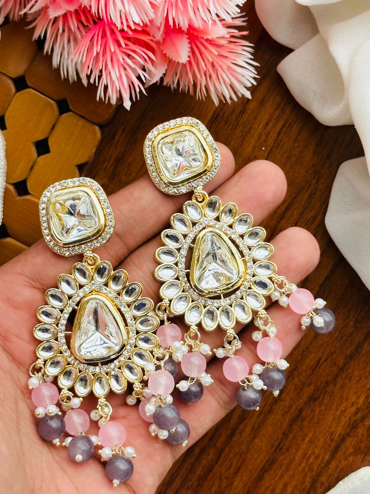 Dabbi kundan earrings