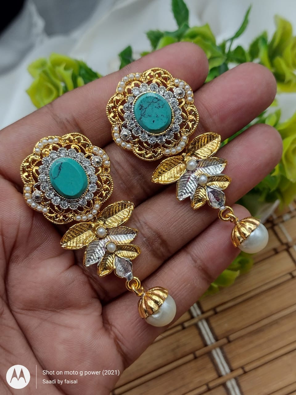 Gold plated earrings