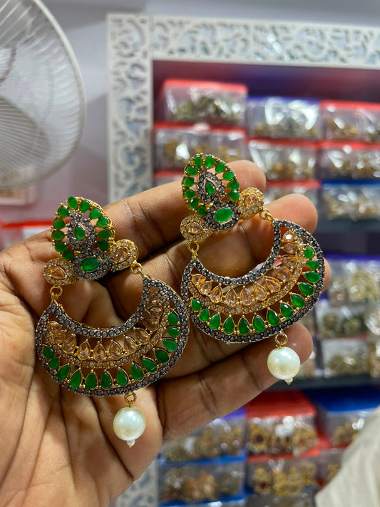 Designer collection Handmade stone with turkish work chokkar set