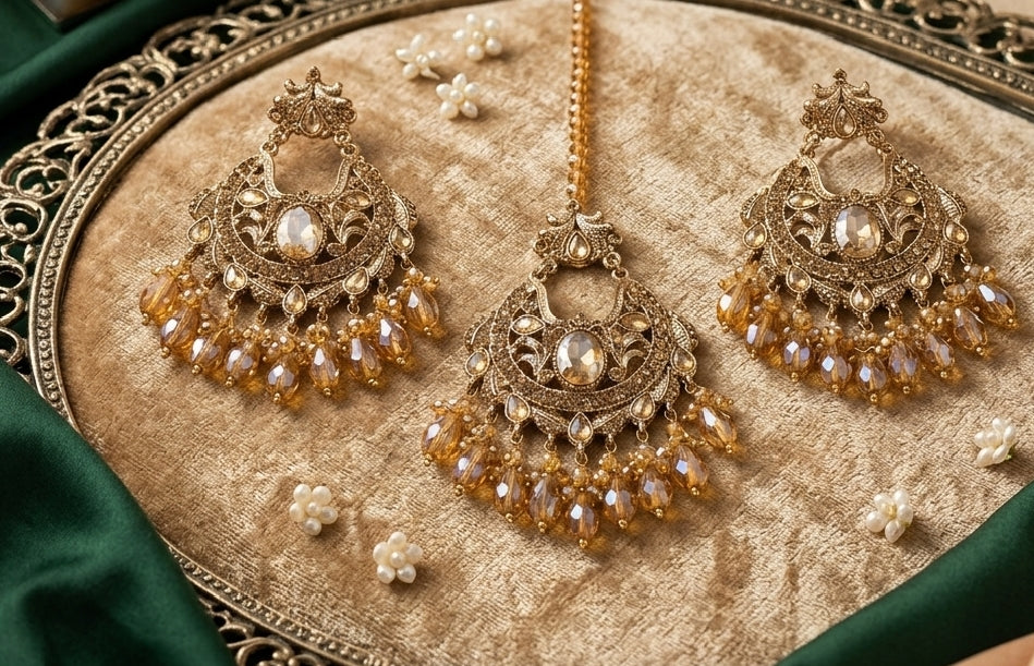 Vintage Antique Look/Style Earrings bindiya Set