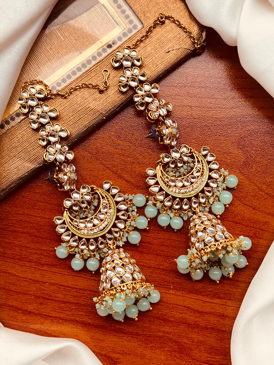 Premium Indian Kundan Jhumki