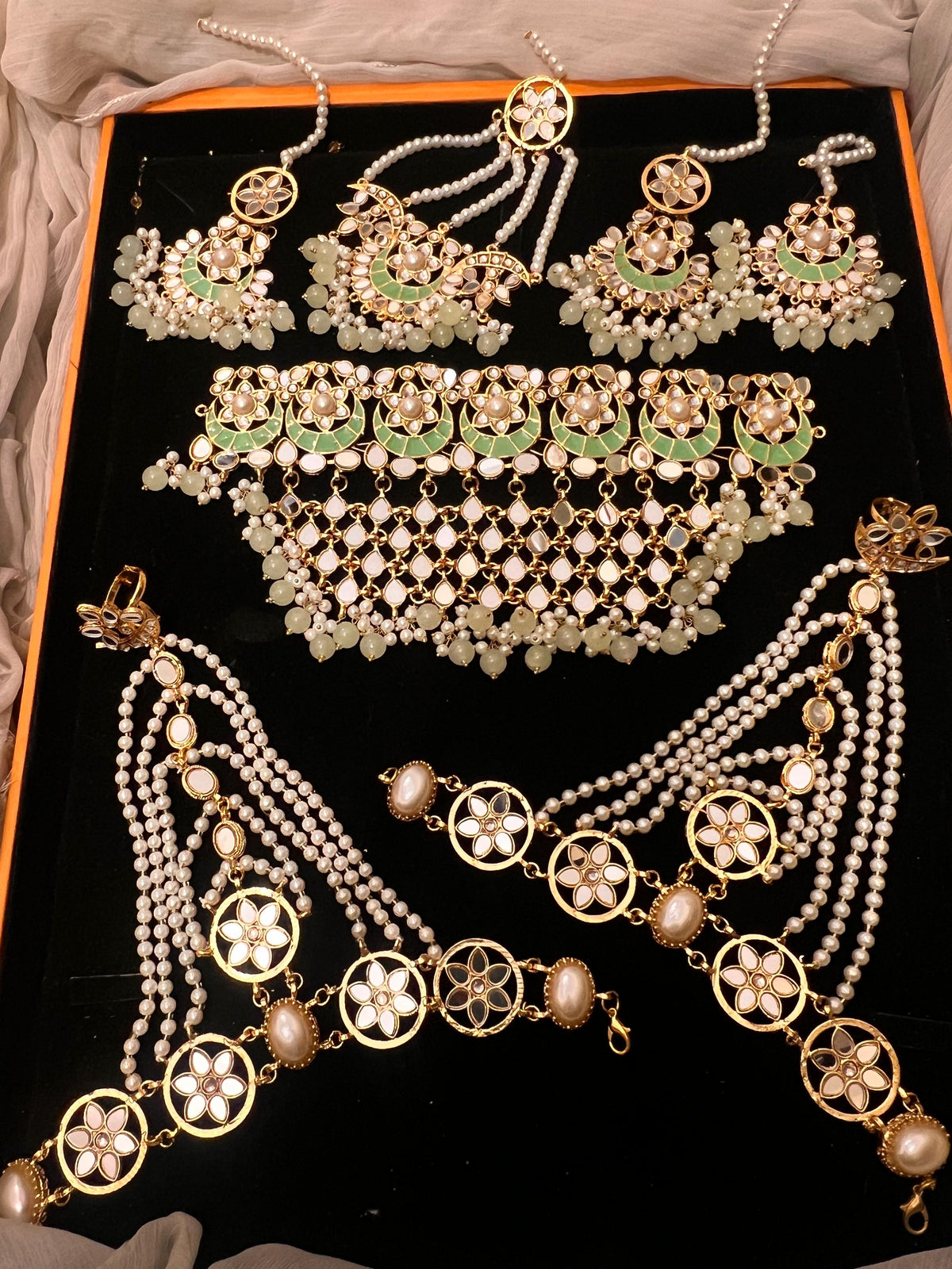 Sheesh kundan bridal sets