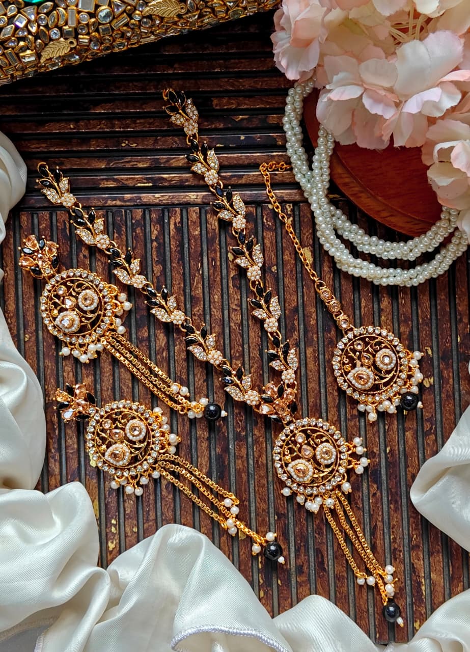 Beautiful Zarqoon stone Egyption style Set Earing With Tika