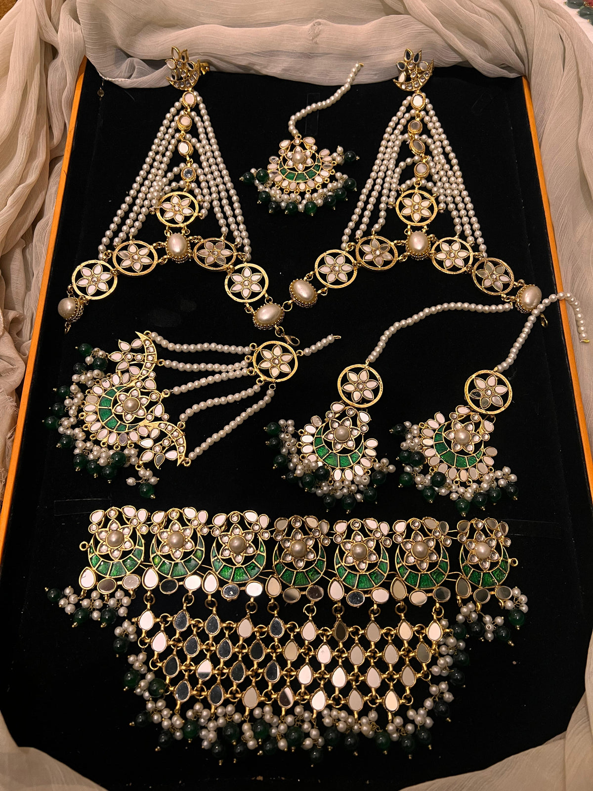 Sheesh kundan bridal sets