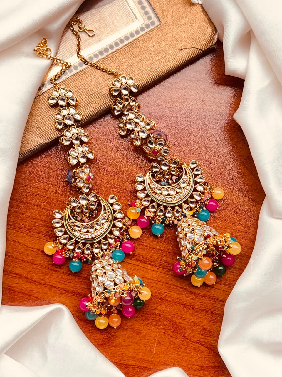 Premium Indian Kundan Jhumki