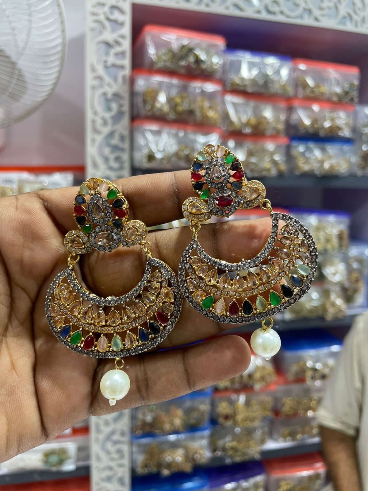 Designer collection Handmade stone with turkish work chokkar set