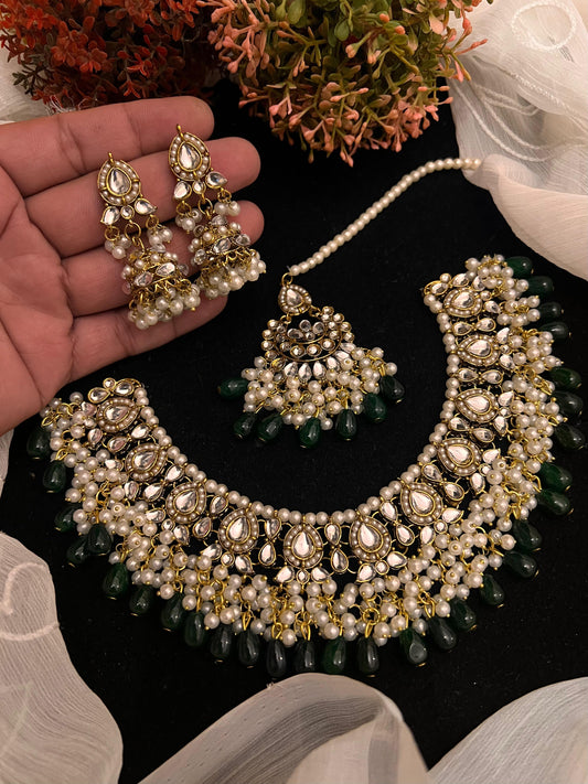 Sheesh kundan necklace set