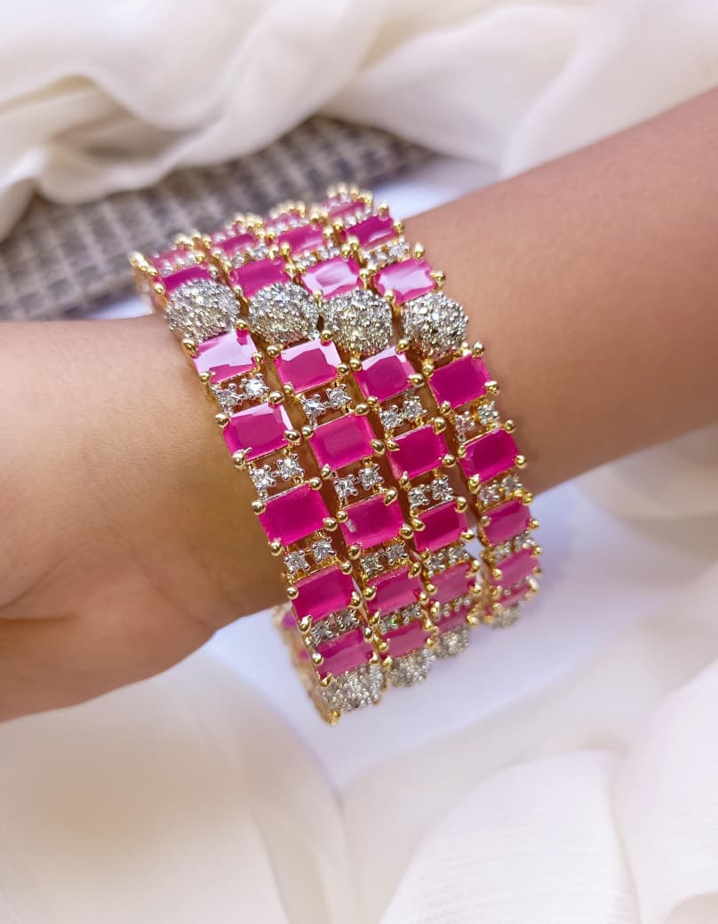 Premium Quality American Diamond Zarcon Bangels