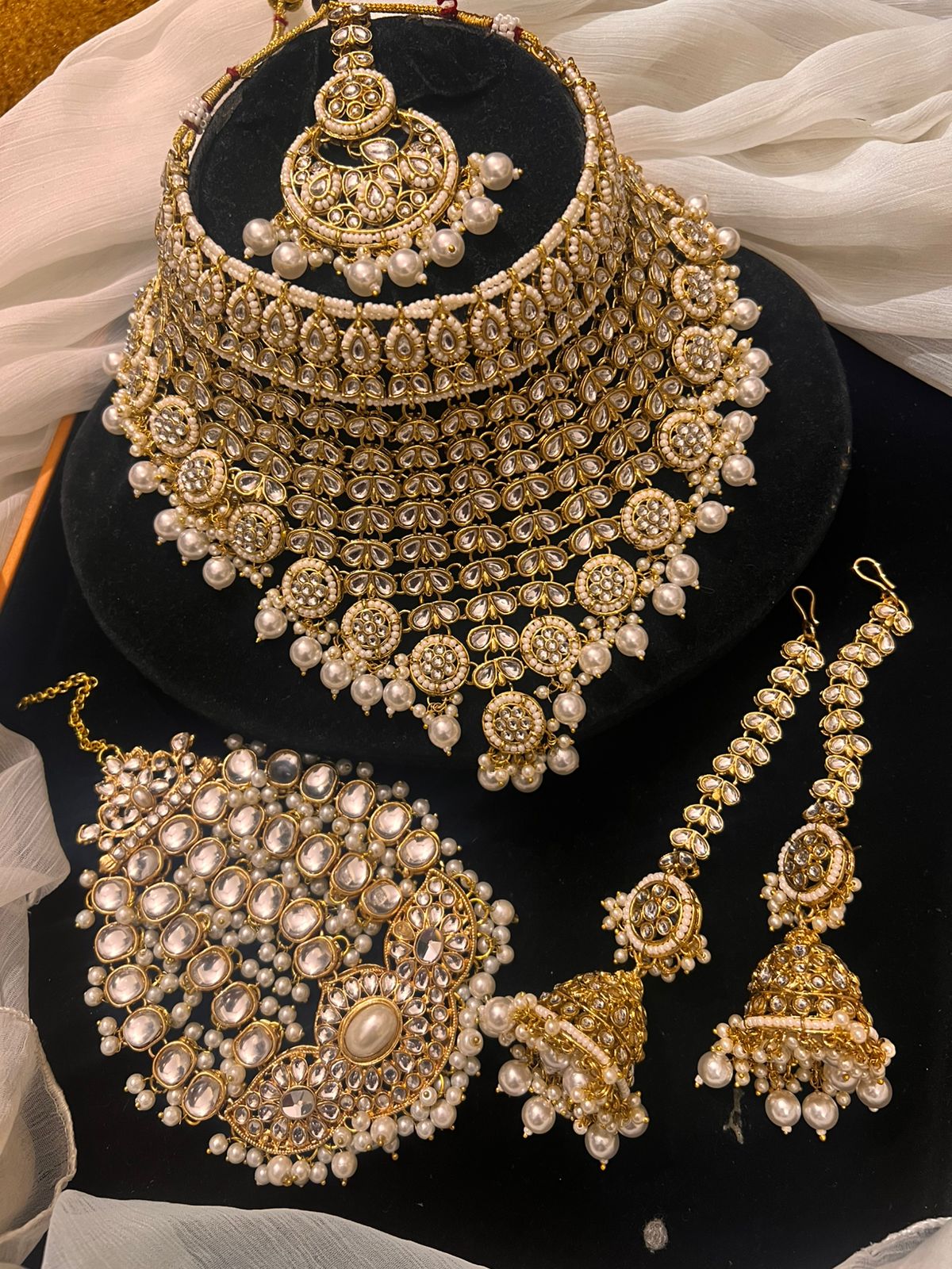 Sheesh kundan necklace set