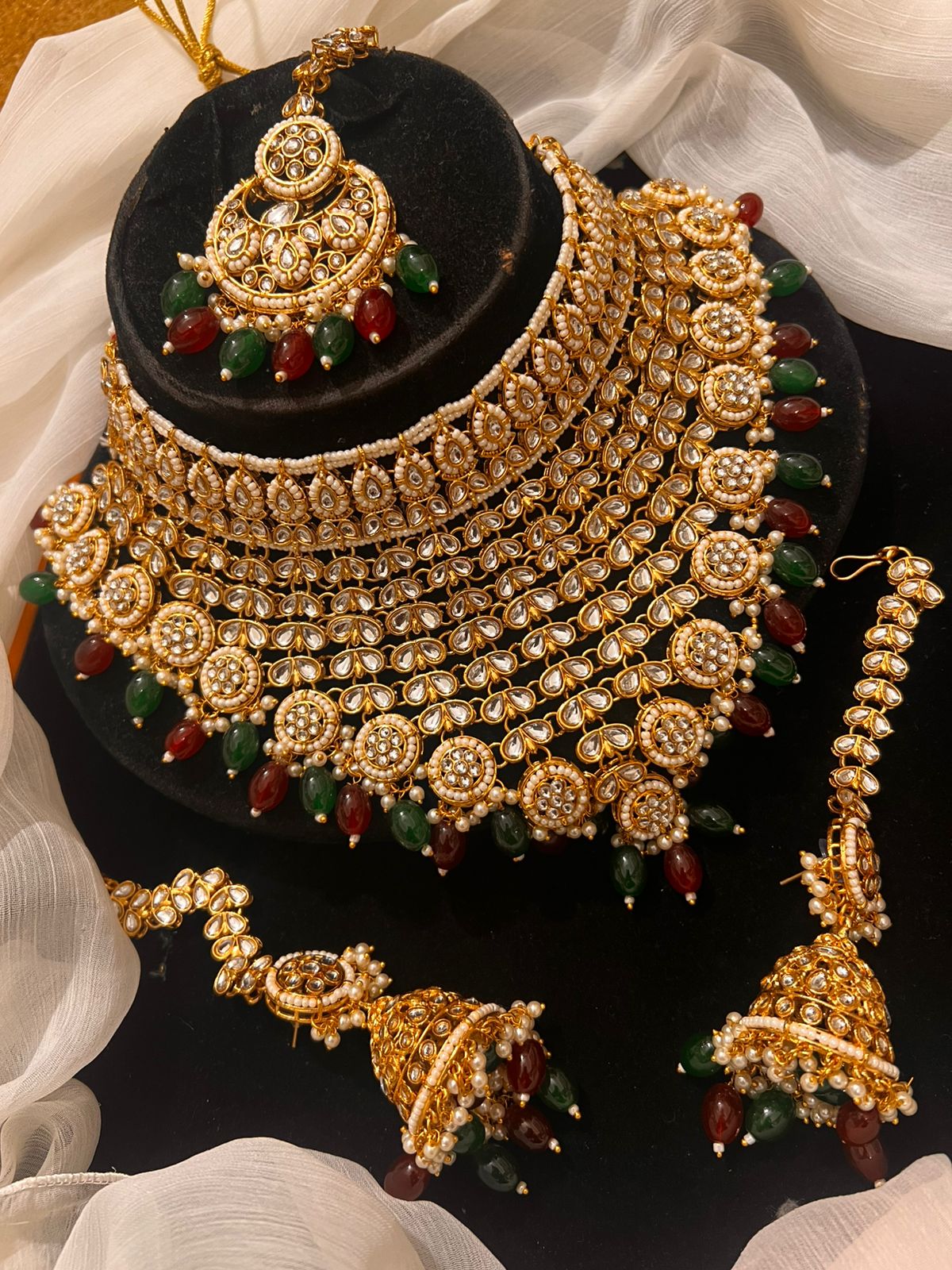 Sheesh kundan necklace set