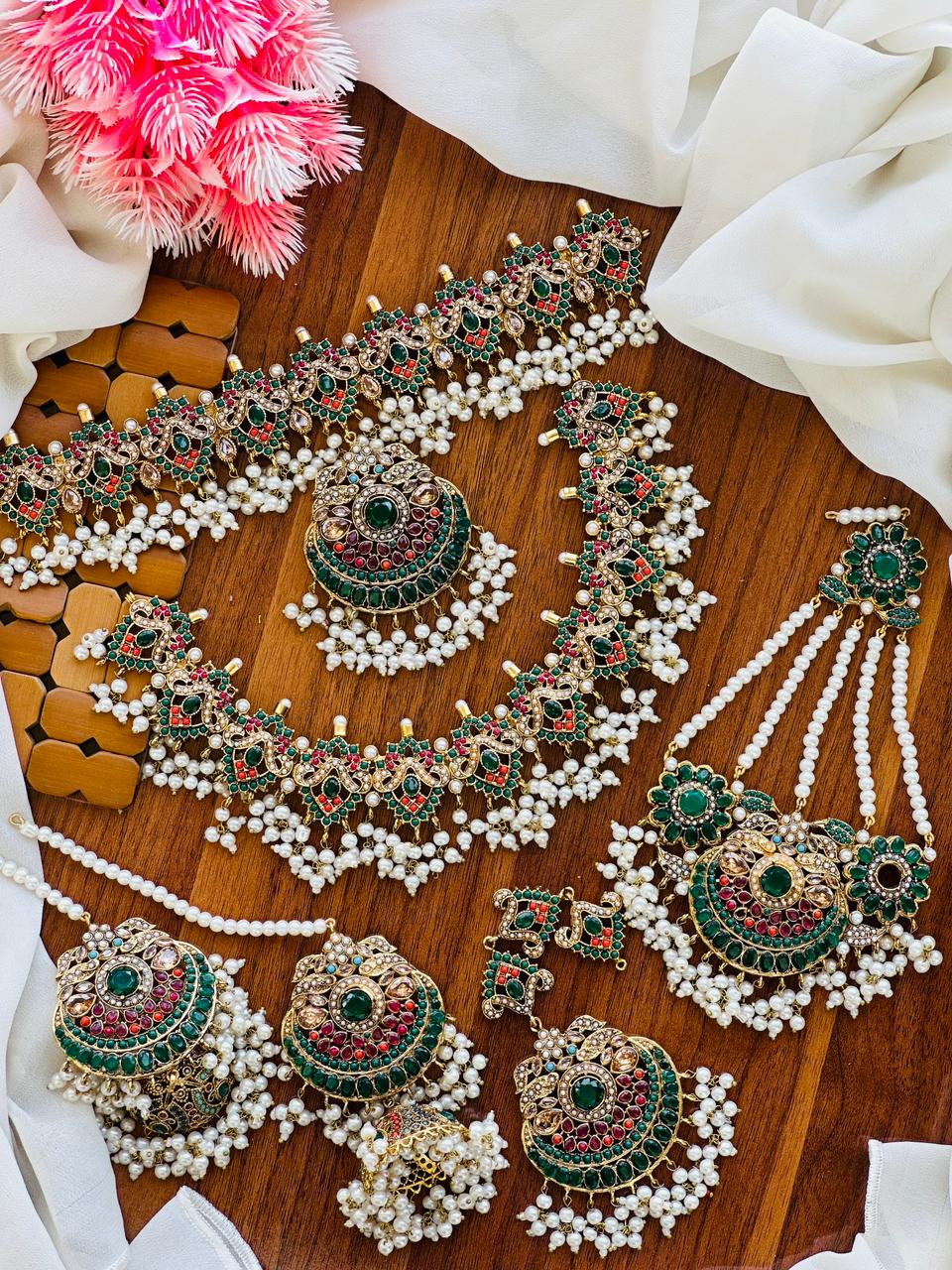 Beautiful Casting Noratan Bridal sets Weightless jhumkies