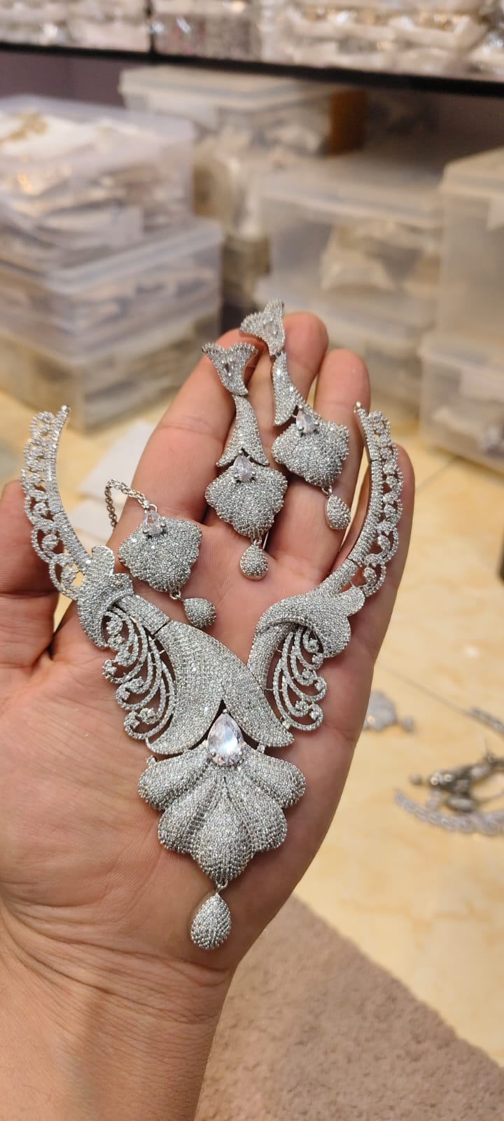 zircon necklace sets