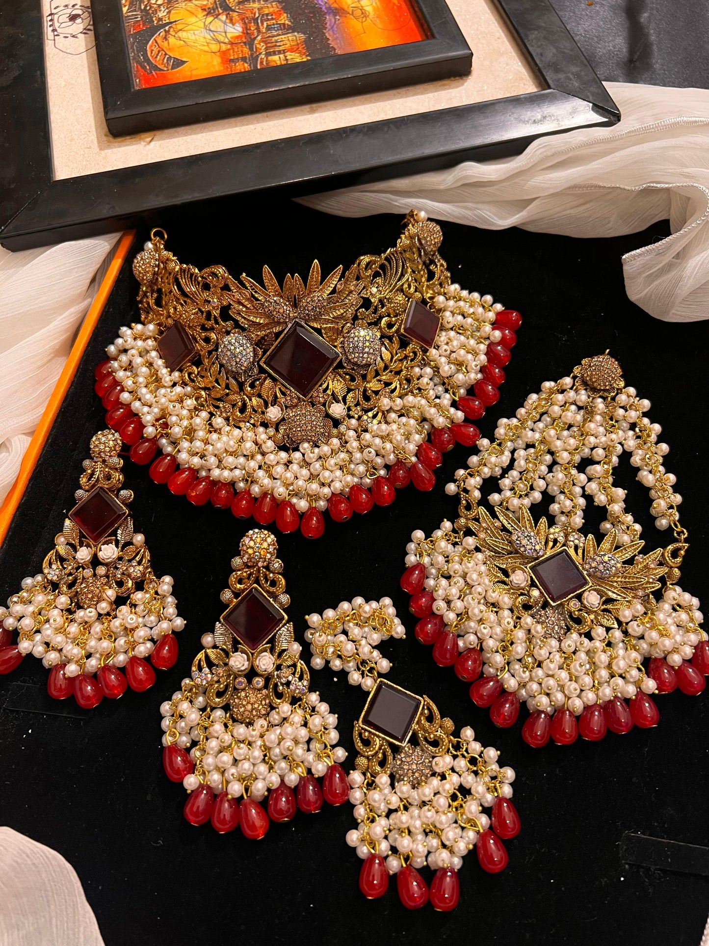 Bridal set in casting
