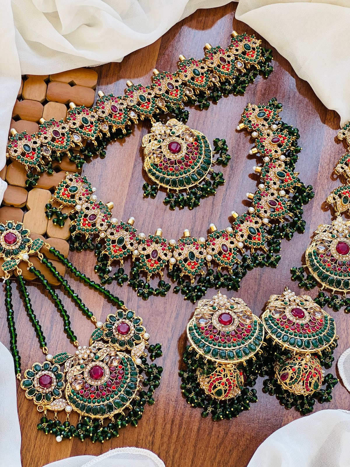Beautiful Casting Noratan Bridal sets Weightless jhumkies
