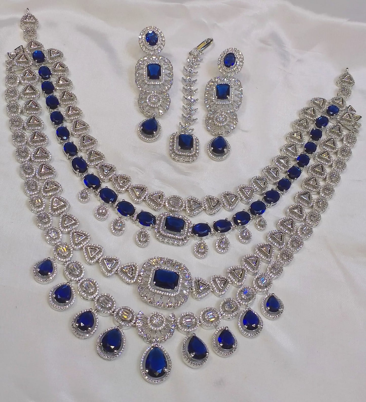 4 layer bridal set American diamond