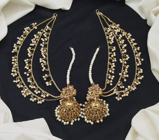 Beautiful jhumki with 3 line Sahara Fine quality