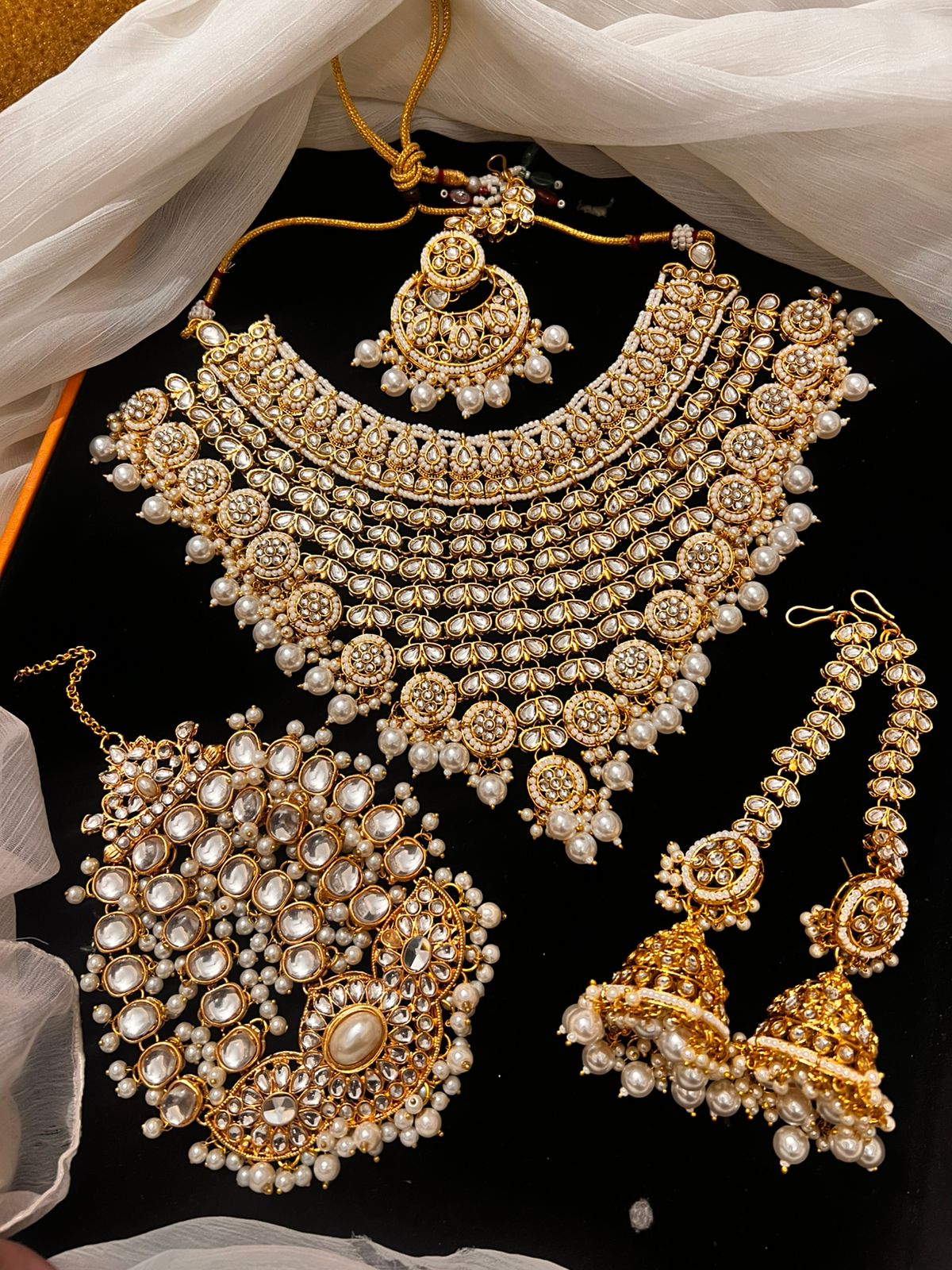Sheesh kundan necklace set