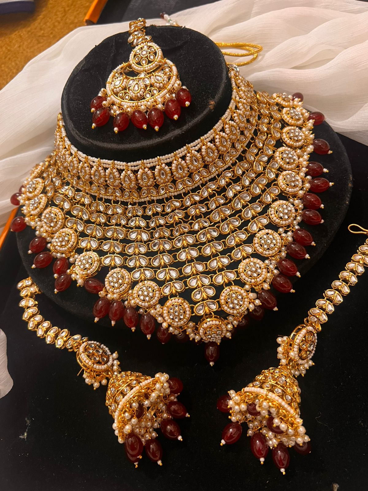 Sheesh kundan necklace set