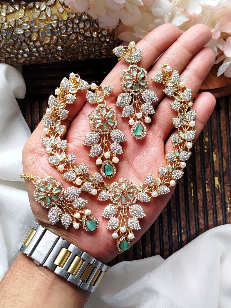 Beautiful Zarqoon stone Egyption style  Set