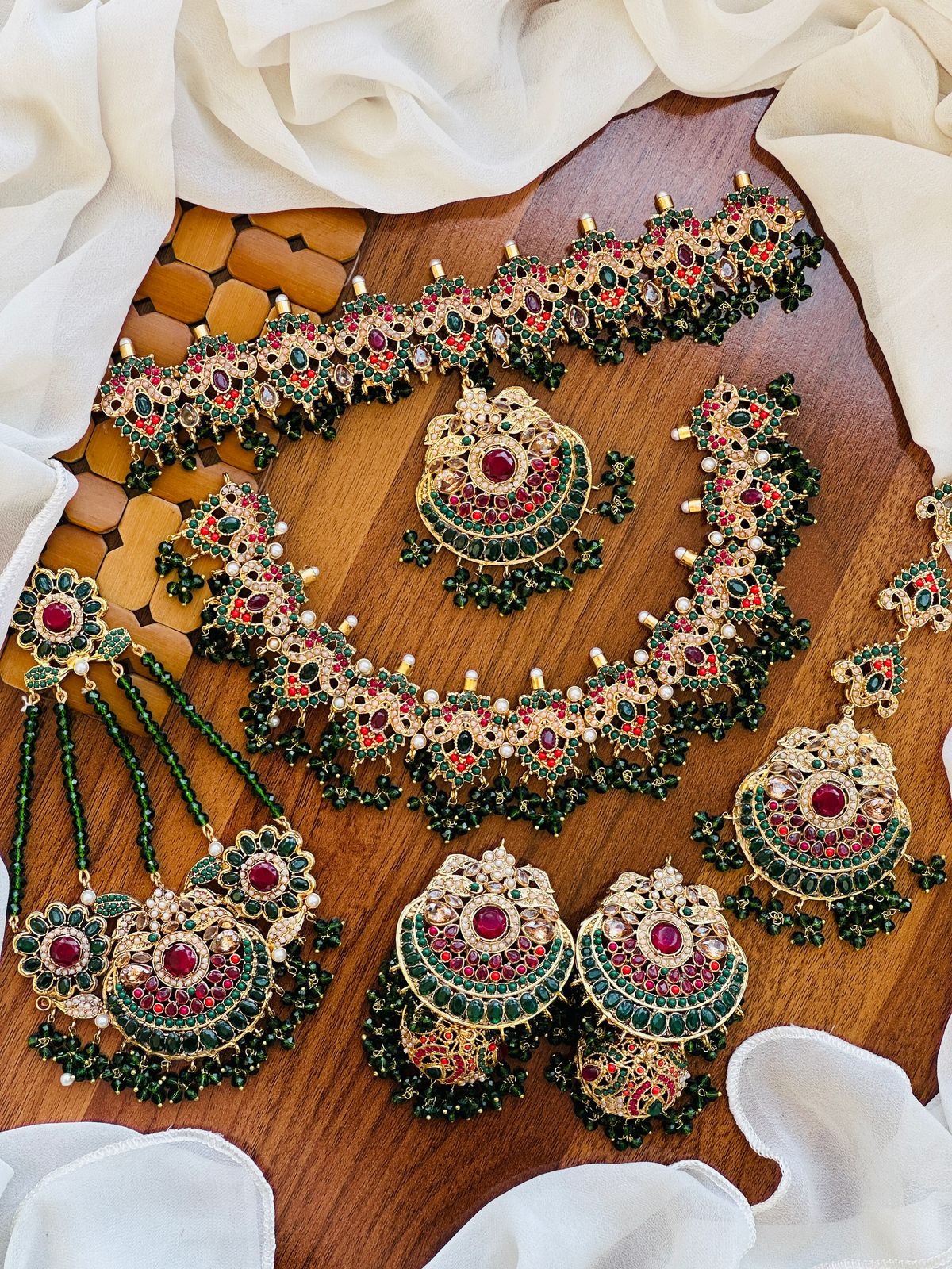 Beautiful Casting Noratan Bridal sets Weightless jhumkies