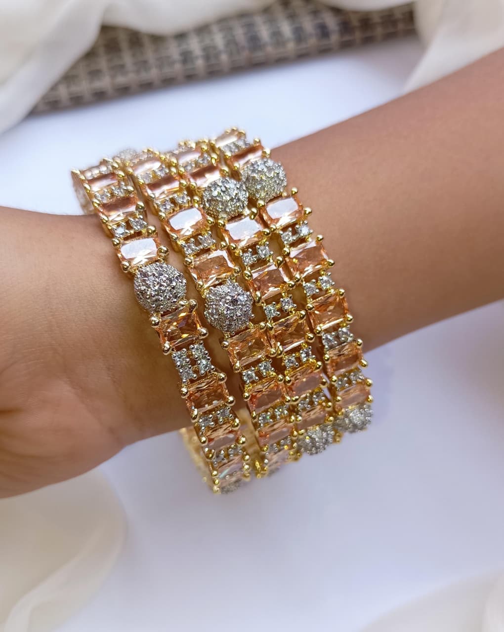 Premium Quality American Diamond Zarcon Bangels