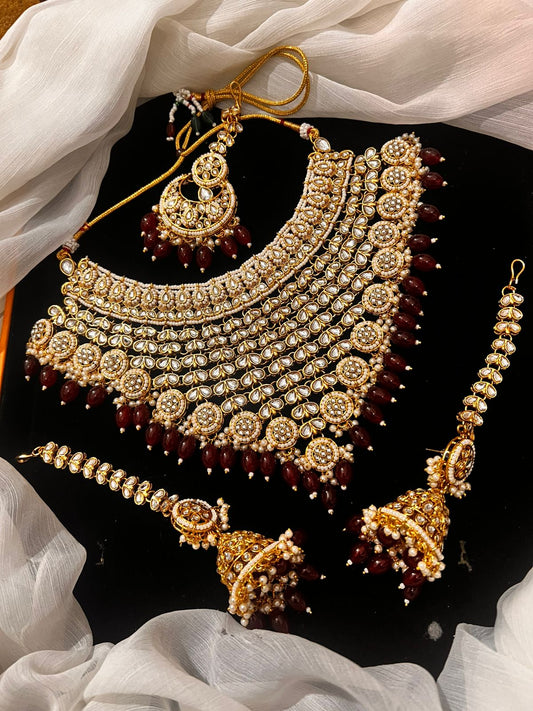 Sheesh kundan necklace set