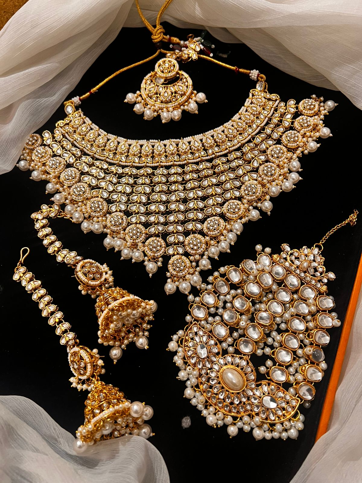 Sheesh kundan necklace set
