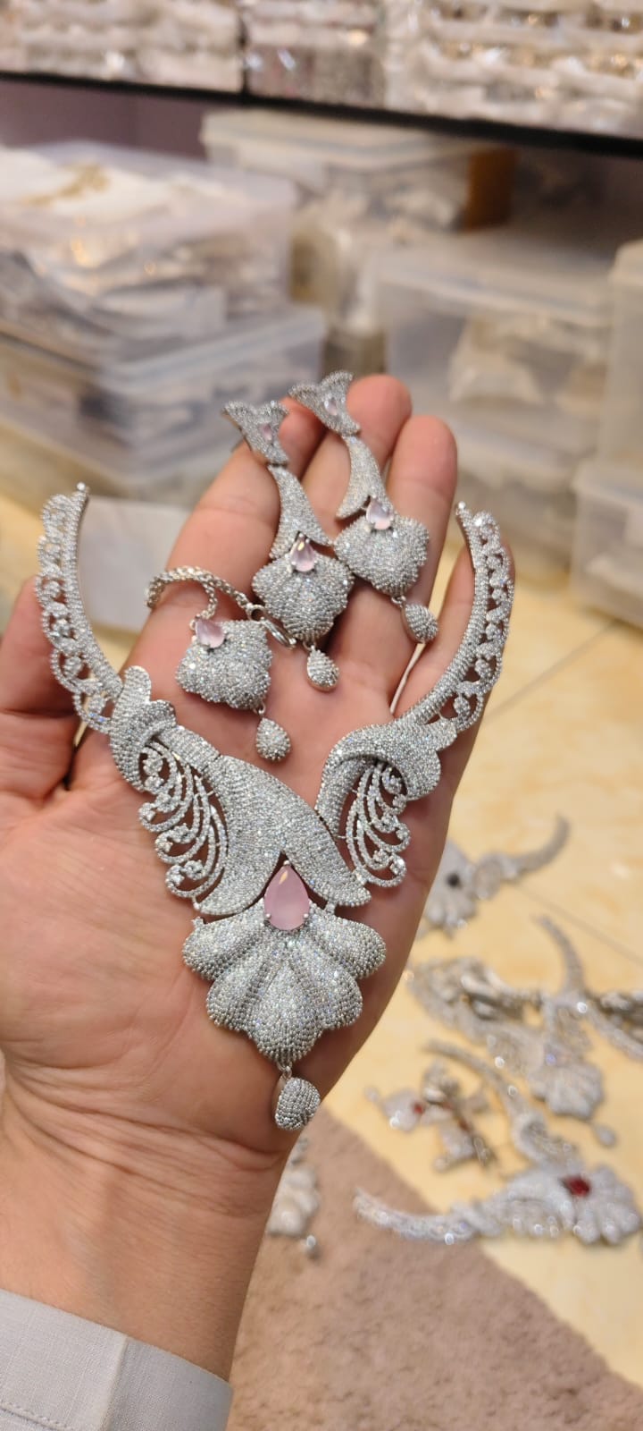 zircon necklace sets