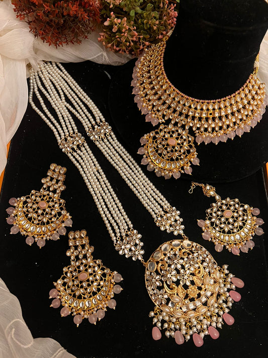 Sheesh kundan necklace mala set