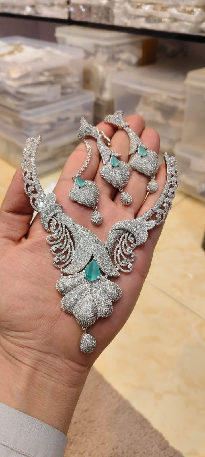 zircon necklace sets