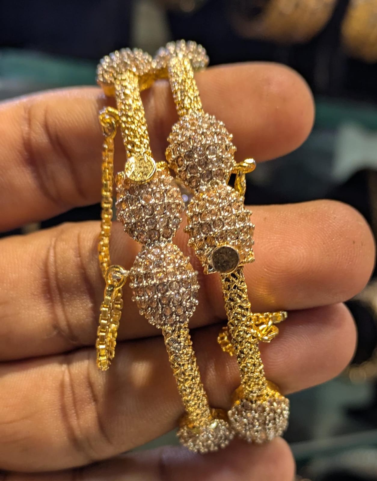 Gold plated 2 pc Bangles openable