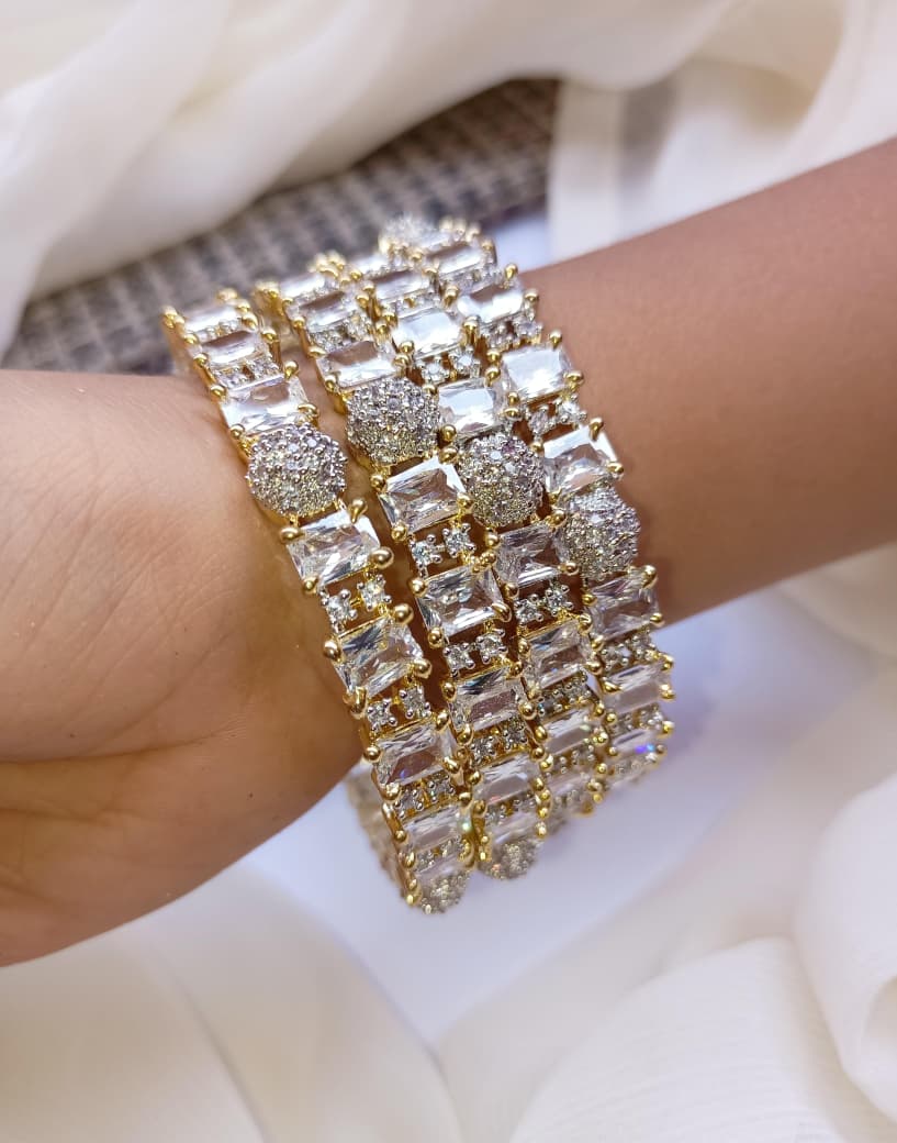 Premium Quality American Diamond Zarcon Bangels