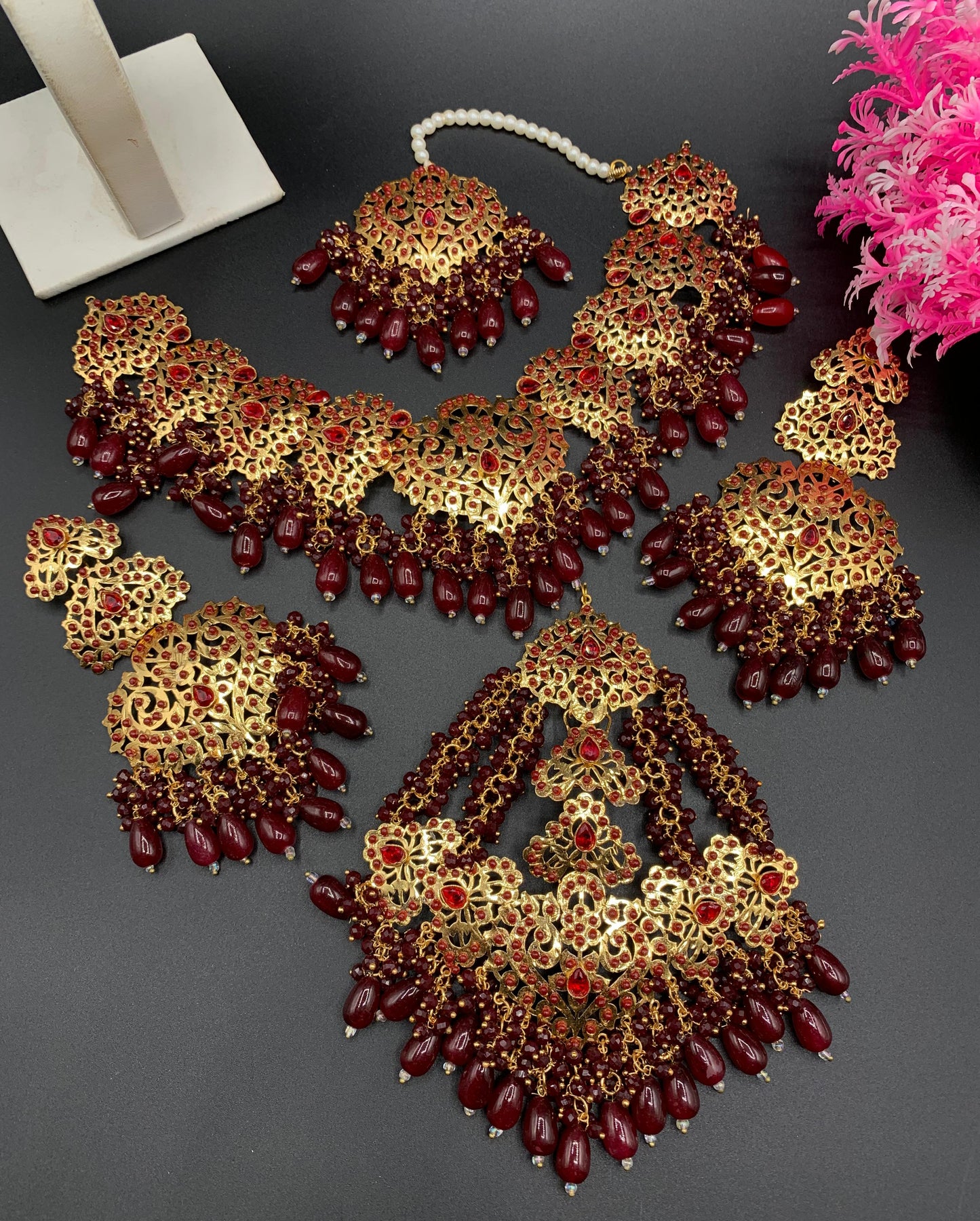 Premium Quality Hyderabadi  Patra Colourful Bridal Set