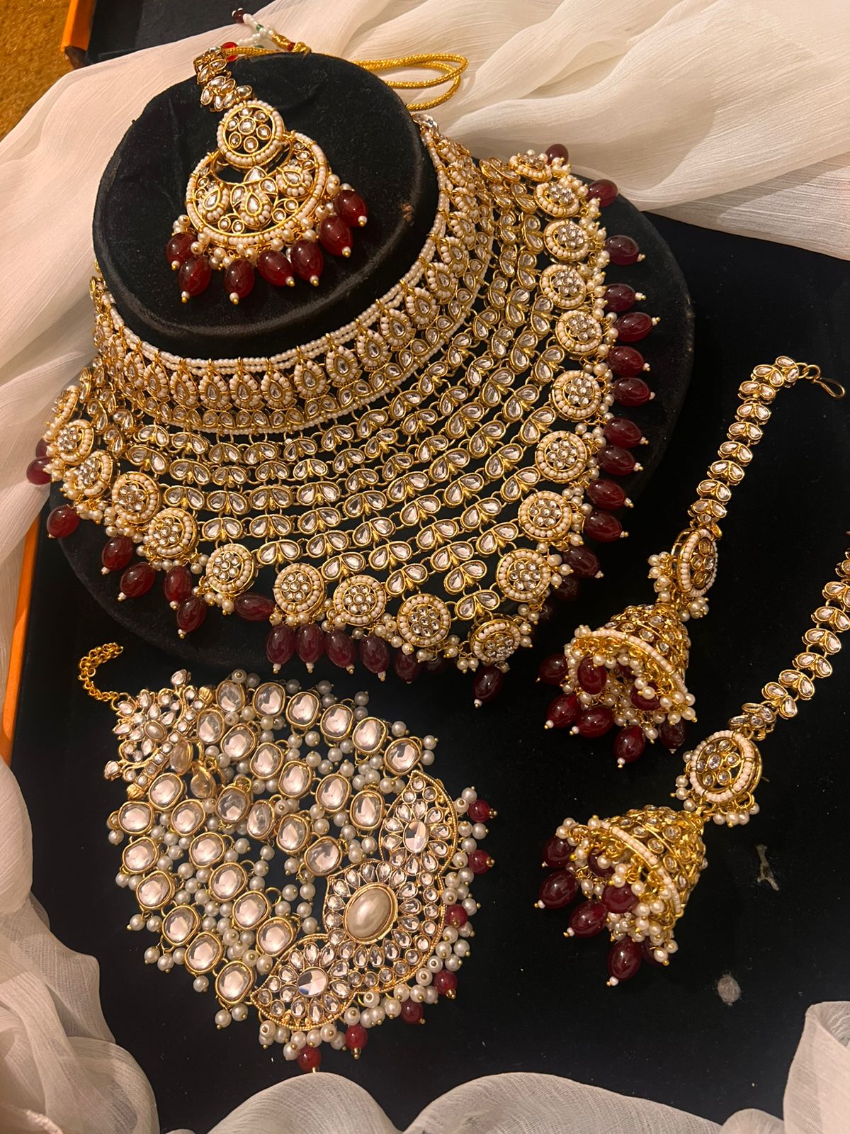 Sheesh kundan necklace set