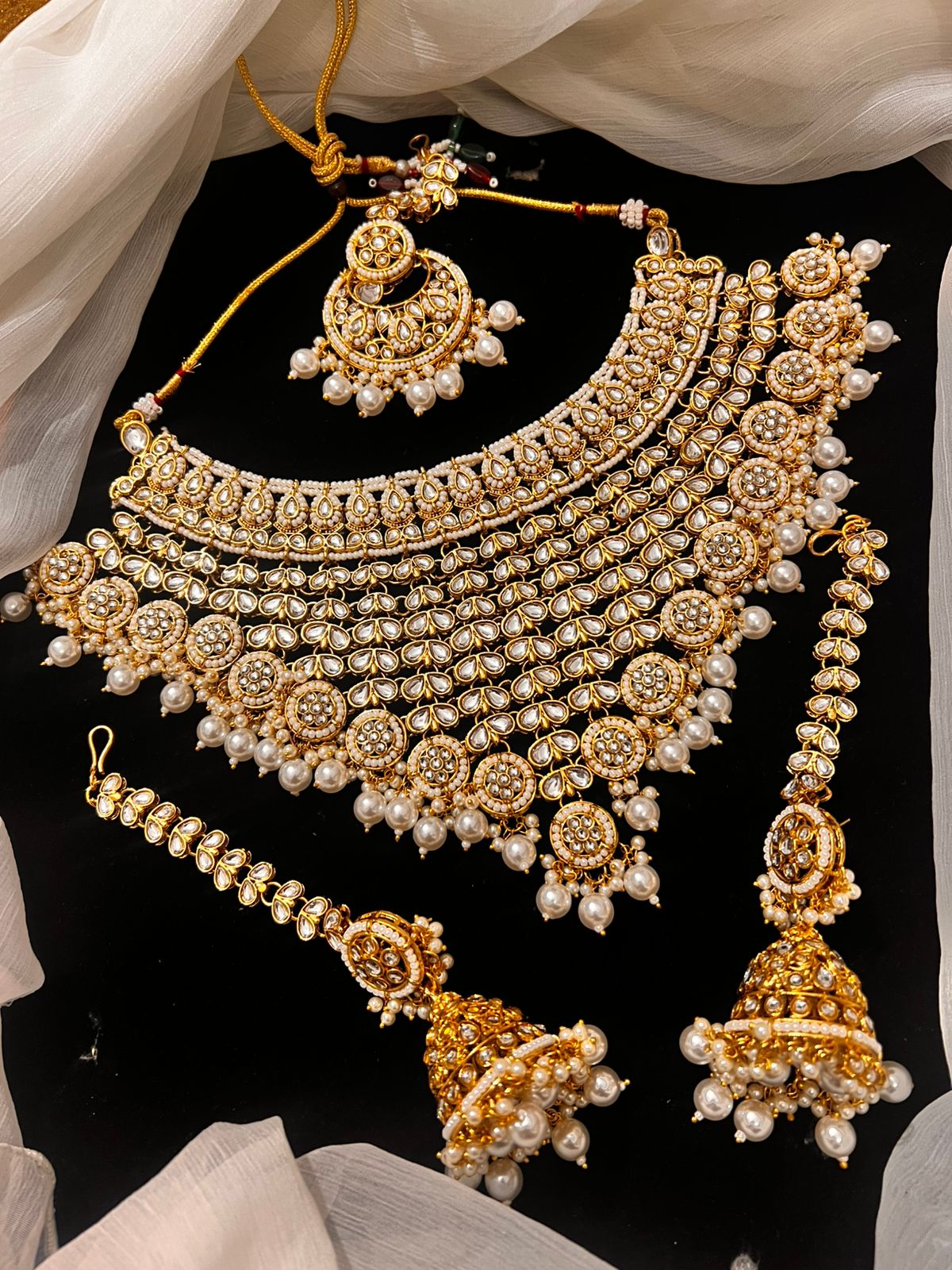 Sheesh kundan necklace set