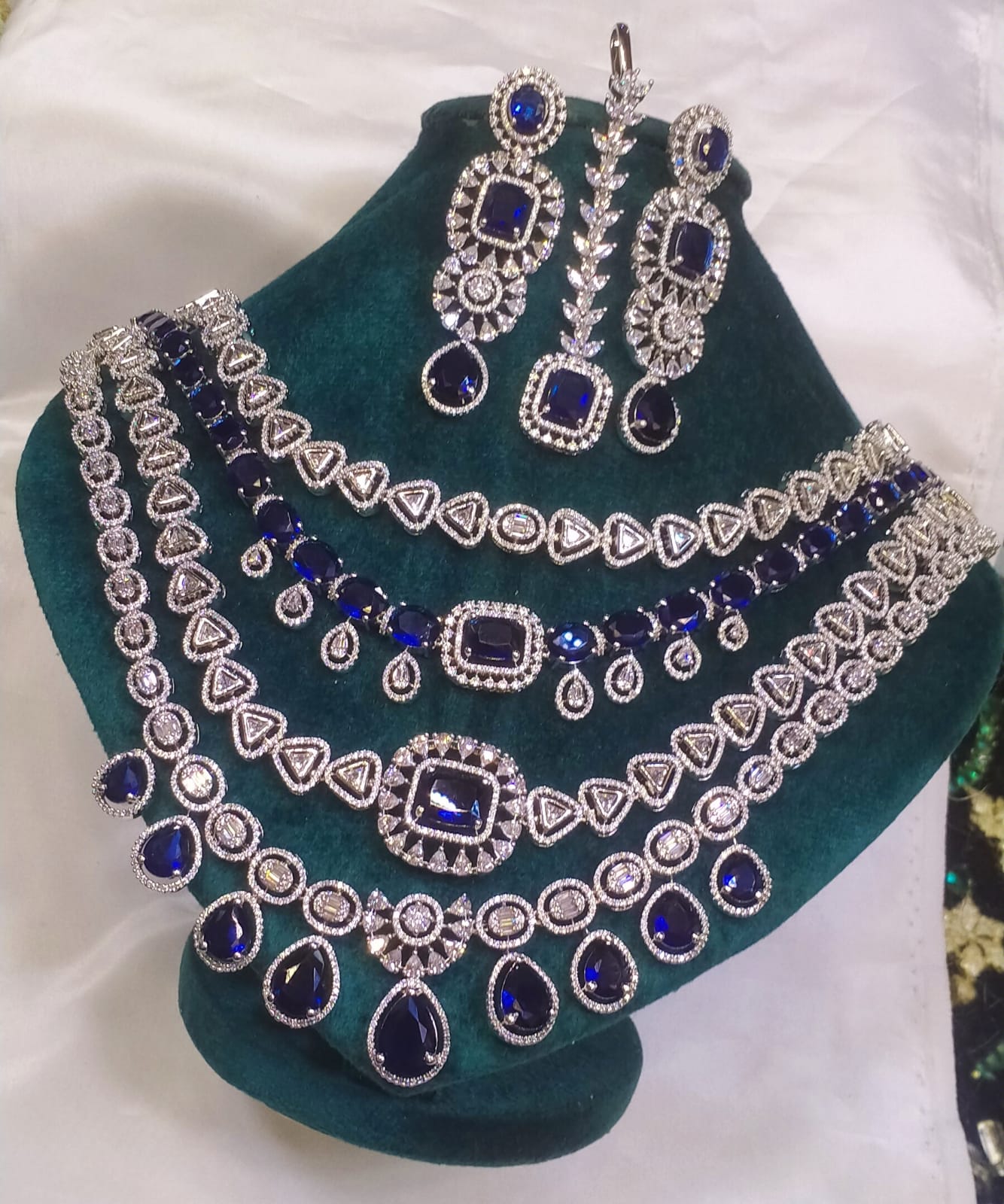 American diamond 4 layer bridal set