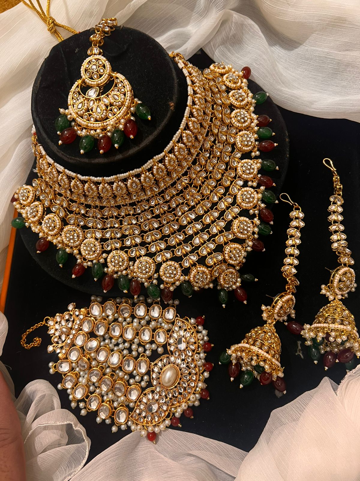 Sheesh kundan necklace set