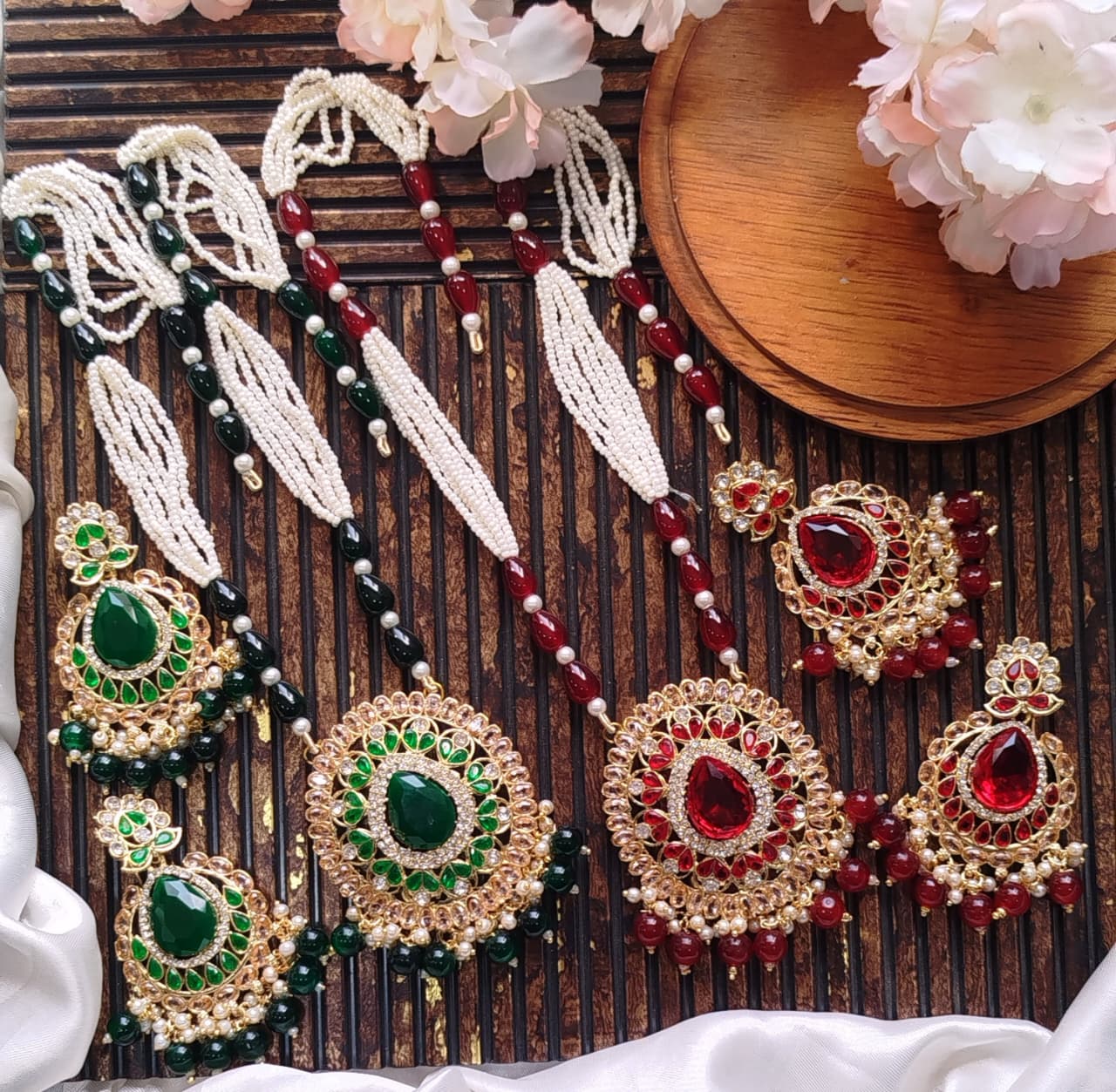 Beautiful Zarqoon stone Egyption style  Mala Set Fine Quality