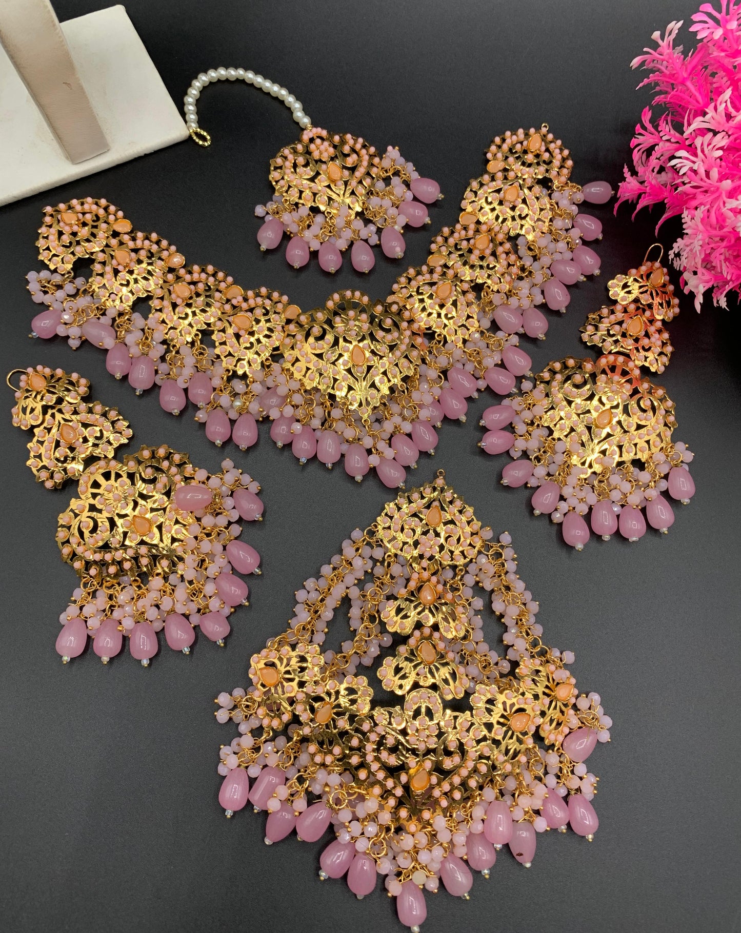 Premium Quality Hyderabadi  Patra Colourful Bridal Set