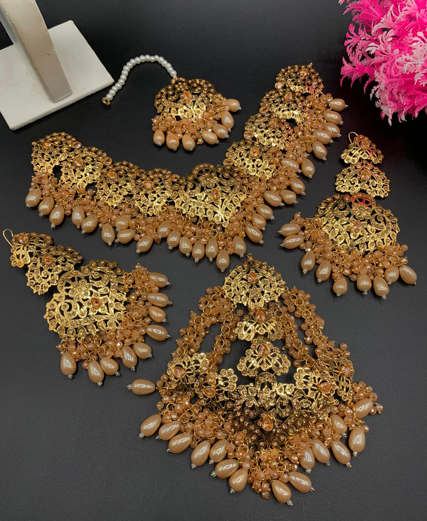 Premium Quality Hyderabadi  Patra Colourful Bridal Set