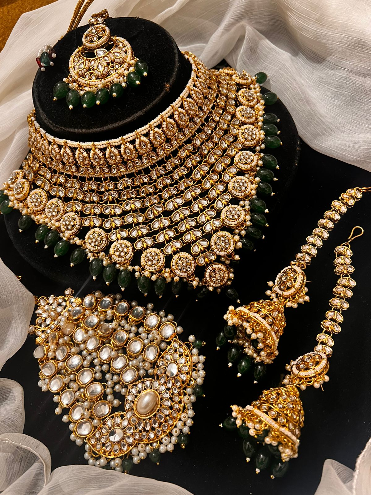 Sheesh kundan necklace set