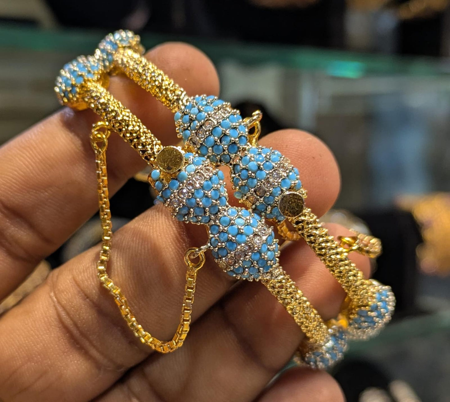 Gold plated 2 pc Bangles openable