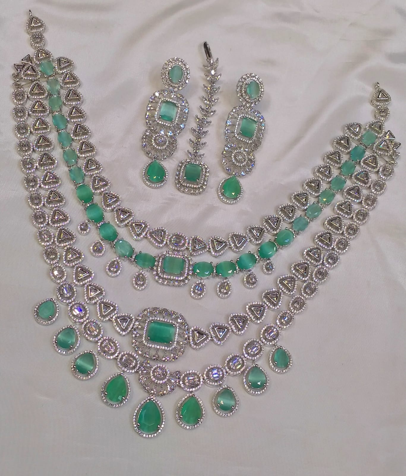 American diamond 4 layer bridal set
