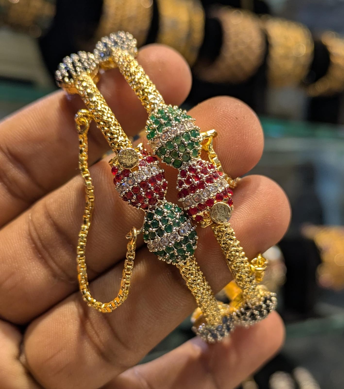Gold plated 2 pc Bangles openable