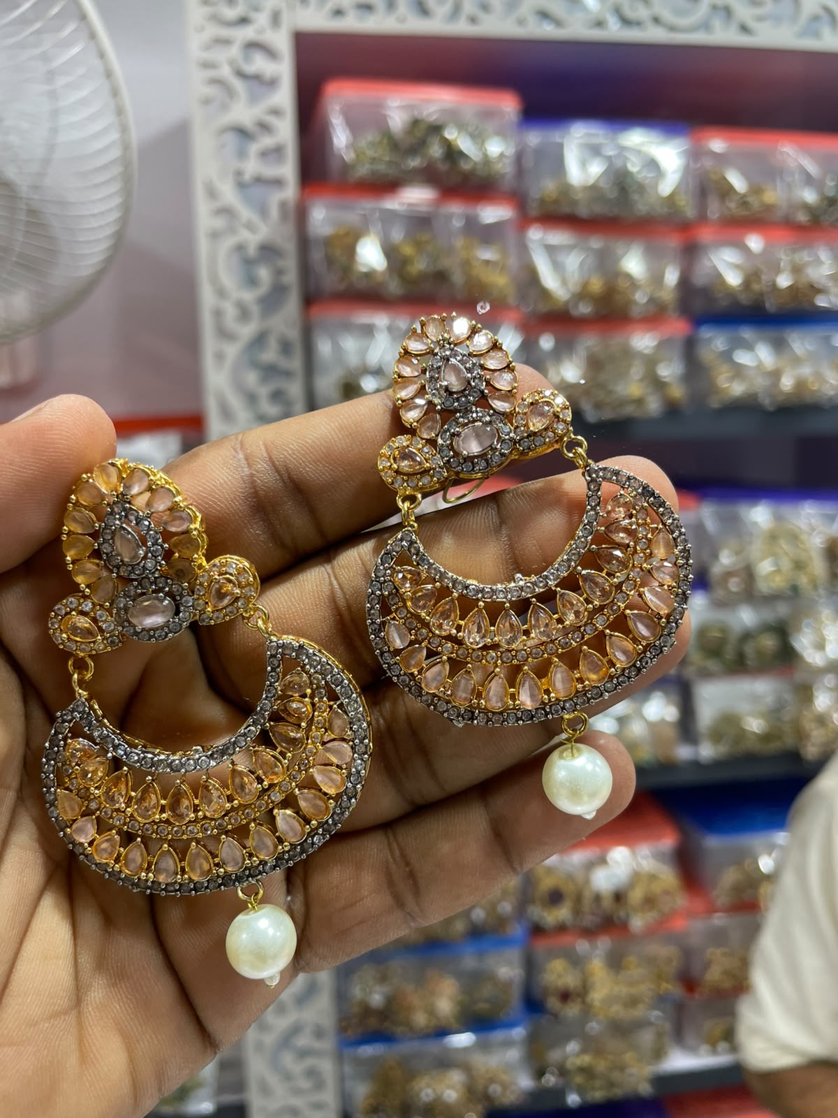 Designer collection Handmade stone with turkish work chokkar set