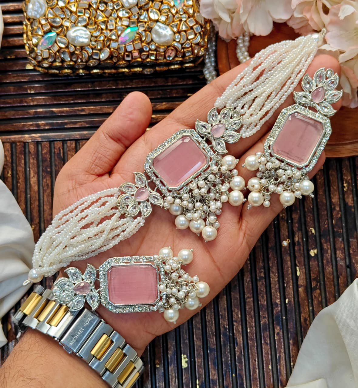 Beautiful Zarqoon stone Egyption style  Trendi Choker