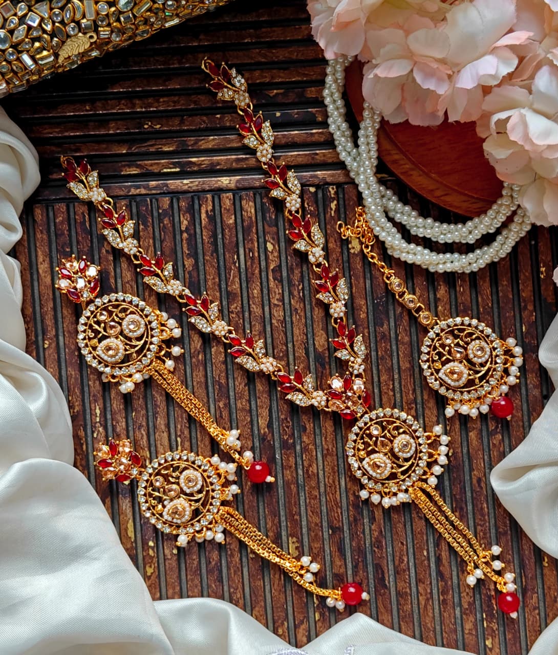 Beautiful Zarqoon stone Egyption style Set Earing With Tika