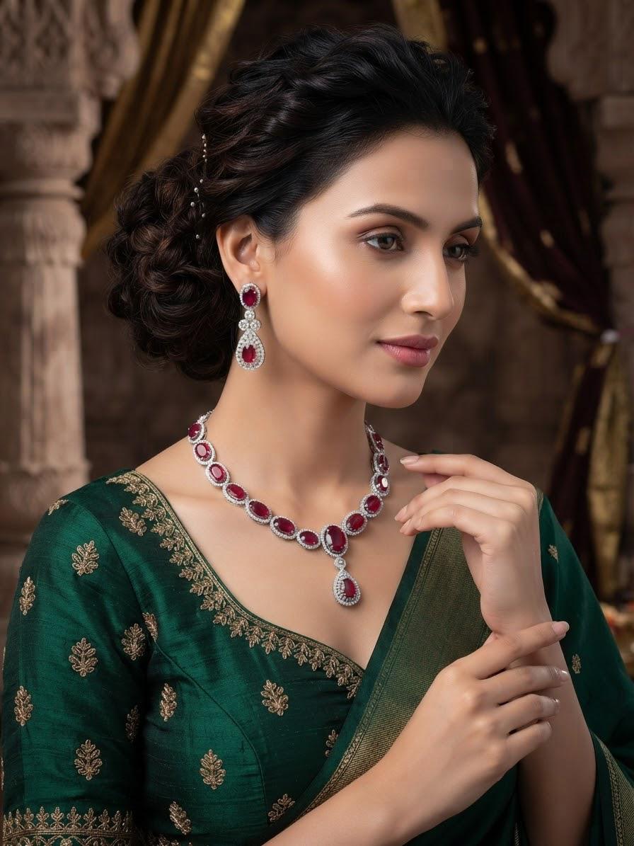 Necklace sets zircon